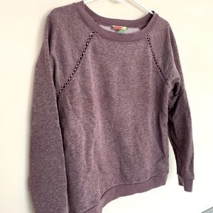 ModCloth fervour purple plum heather pullover sweatshirt